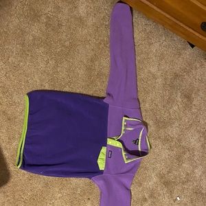 Patagonia light and dark purple with some green